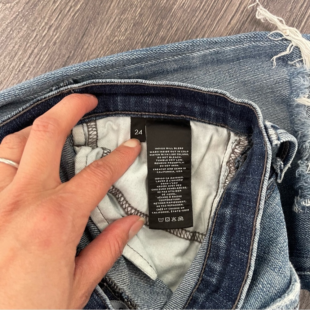 J Brand Light Blue Distressed Jeans Alana Size 24 - Picture 9 of 10